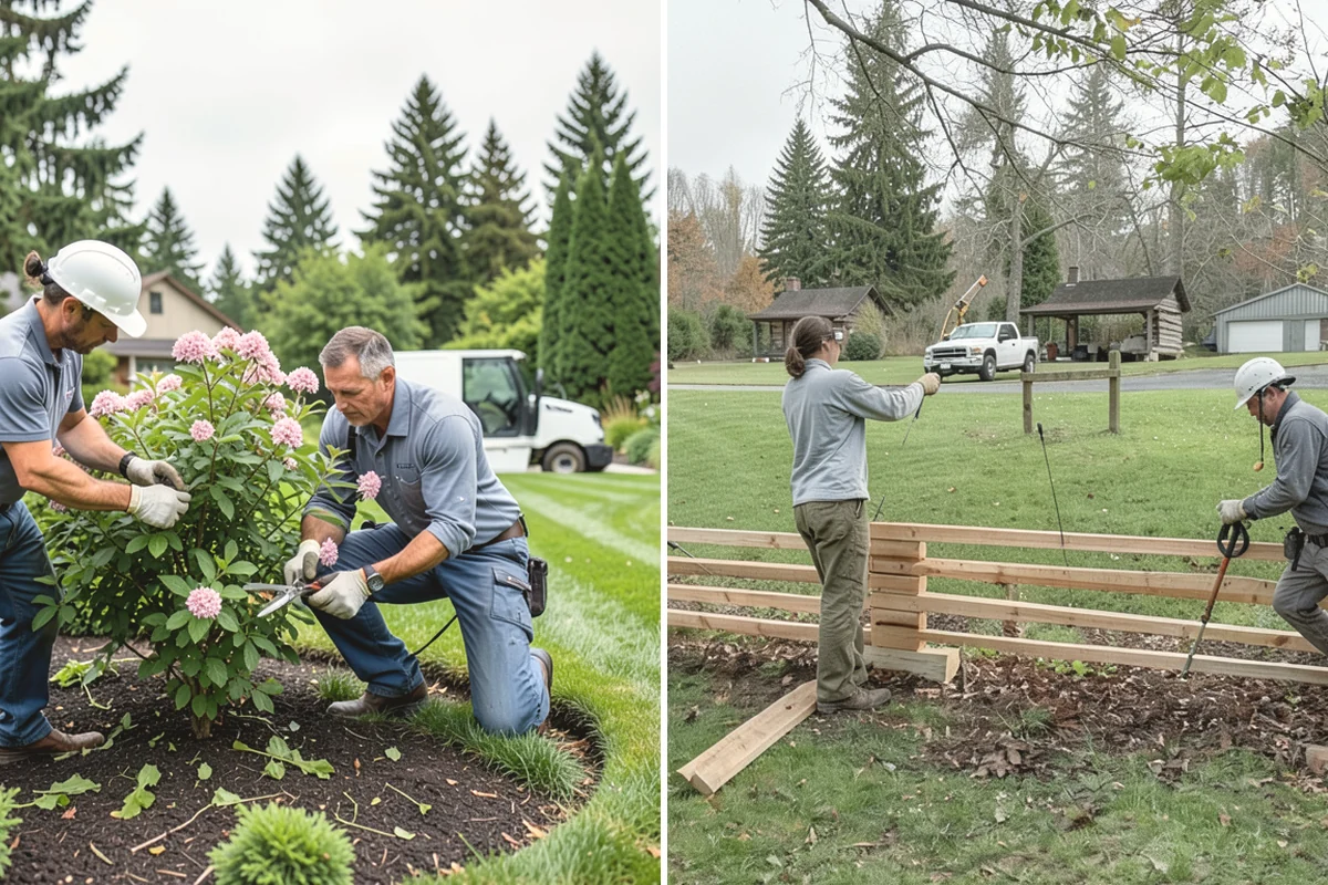 Shrub Transplanting in Issaquah, King County, WA - Assess the shrub and mark a proper root-ball size