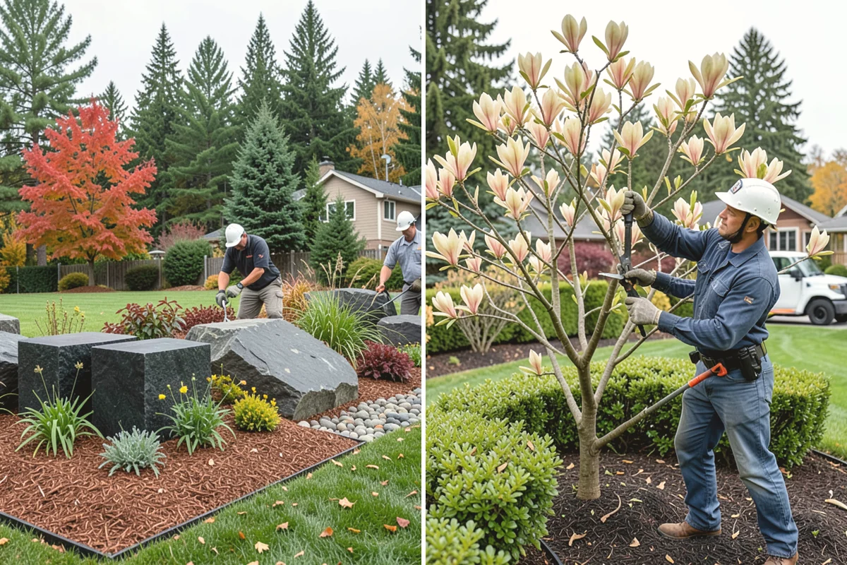 Shrub Transplanting in La Conner, Skagit County, WA - Assess the shrub and mark a proper root-ball size