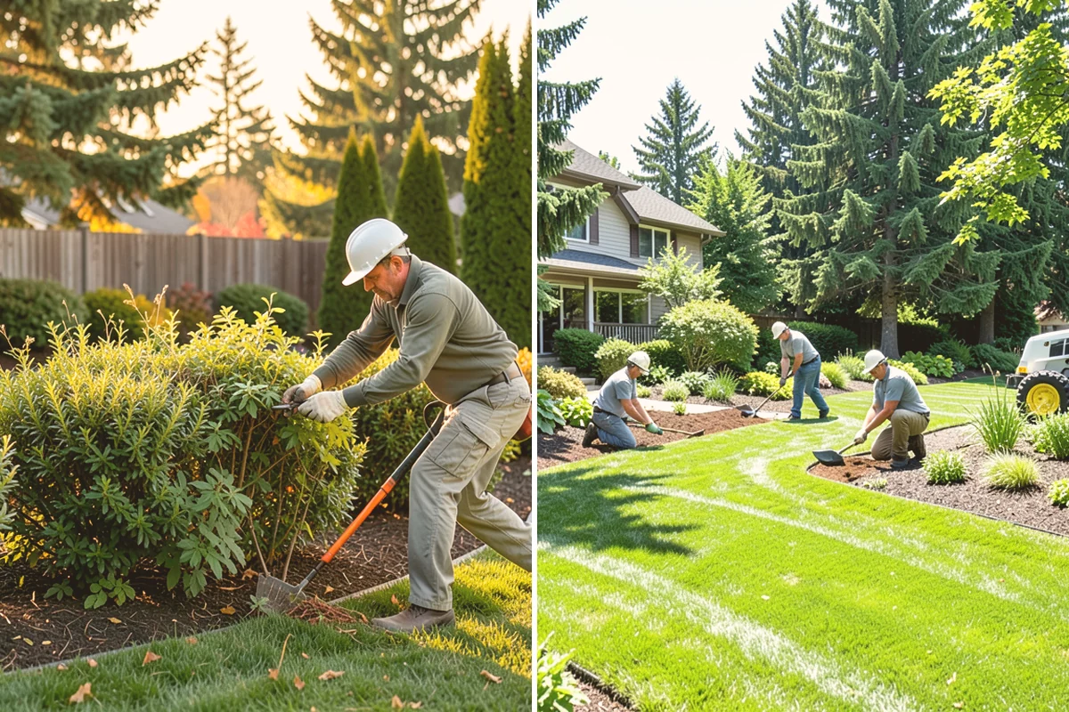 Shrub Transplanting in Lynnwood, Snohomish County, WA - Assess the shrub and mark a proper root-ball size