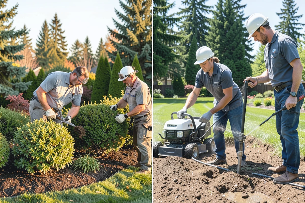 Shrub Transplanting in Marysville, Snohomish County, WA - Assess the shrub and mark a proper root-ball size