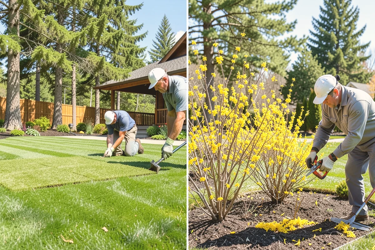 Shrub Transplanting in Newcastle, King County, WA - Assess the shrub and mark a proper root-ball size