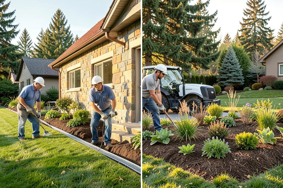 Shrub Transplanting in SeaTac, King County, WA - Assess the shrub and mark a proper root-ball size