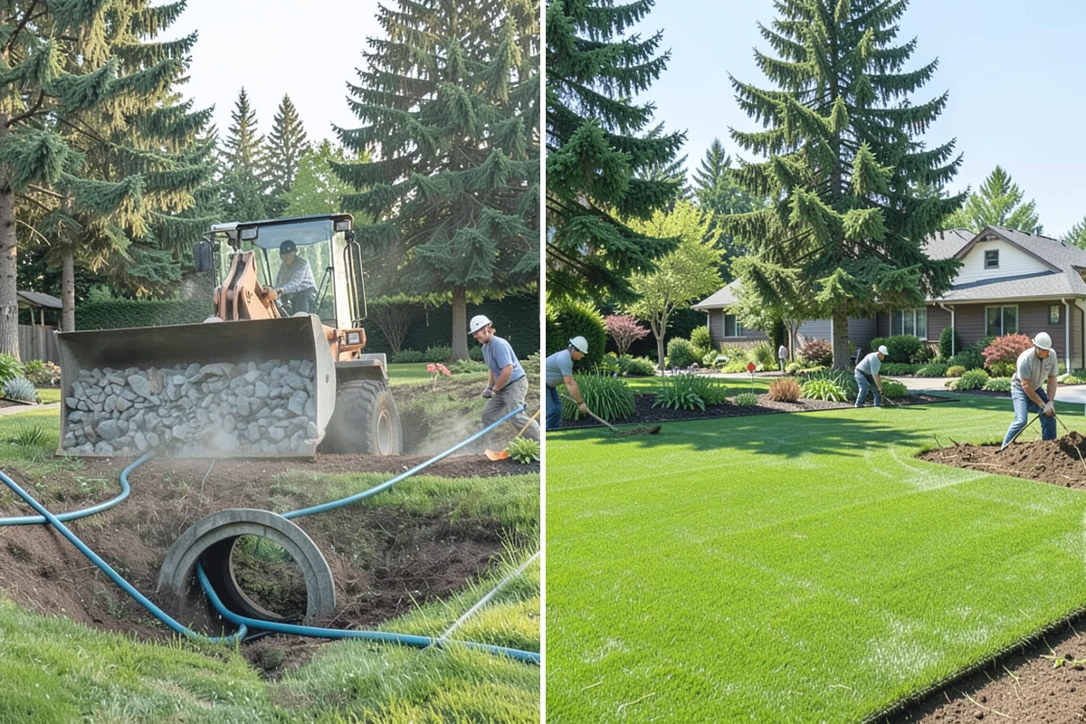 Shrub Transplanting in Skykomish, King County, WA - Assess the shrub and mark a proper root-ball size