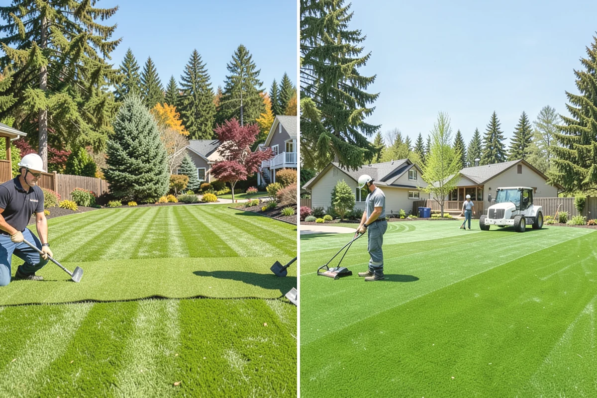 Shrub Transplanting in University Place, Pierce County, WA - Assess the shrub and mark a proper root-ball size