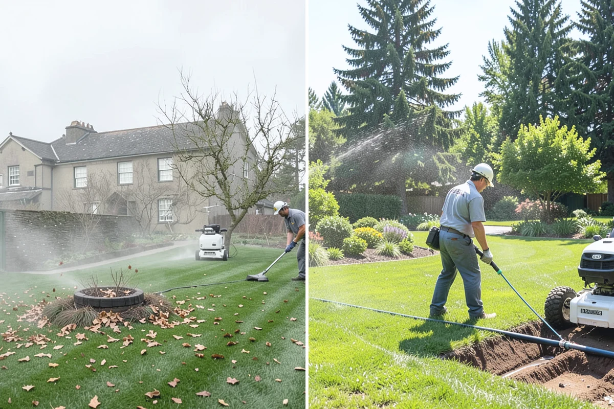 Shrub Transplanting in Woodinville, King County, WA - Assess the shrub and mark a proper root-ball size