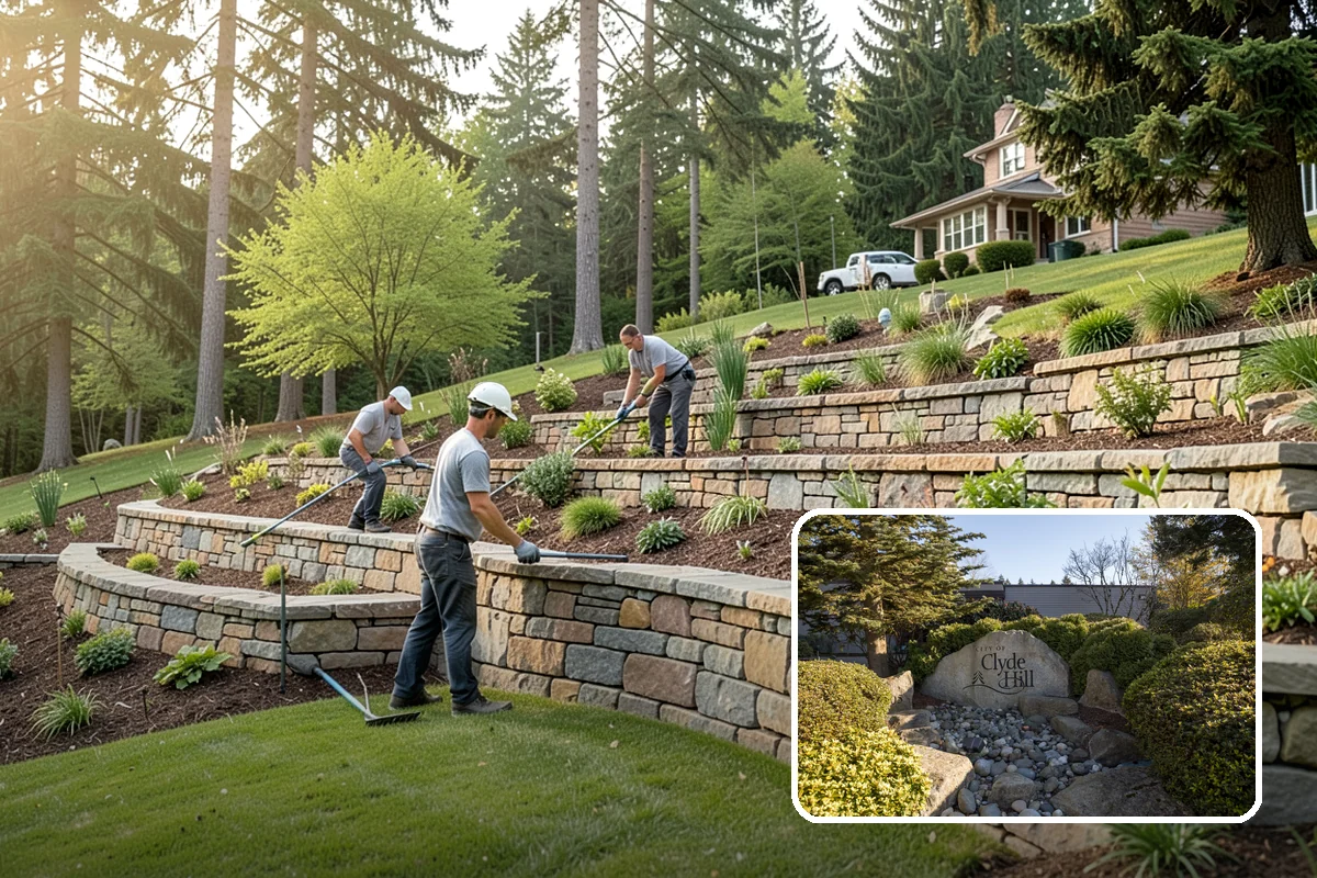 Site Preparation in Clyde Hill, King County, WA - Ready-to-build, stable site