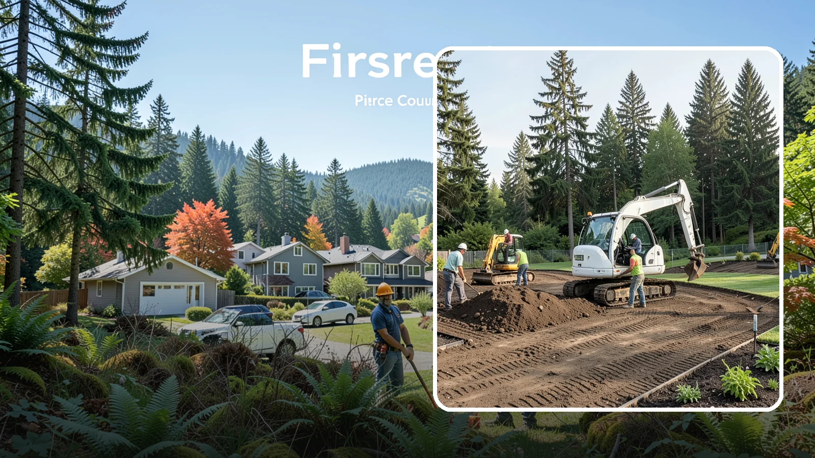 Site Preparation in Fircrest, Pierce County, WA - Full site prep - clearing, grading, and base work - that readies your property for construction or landscaping.