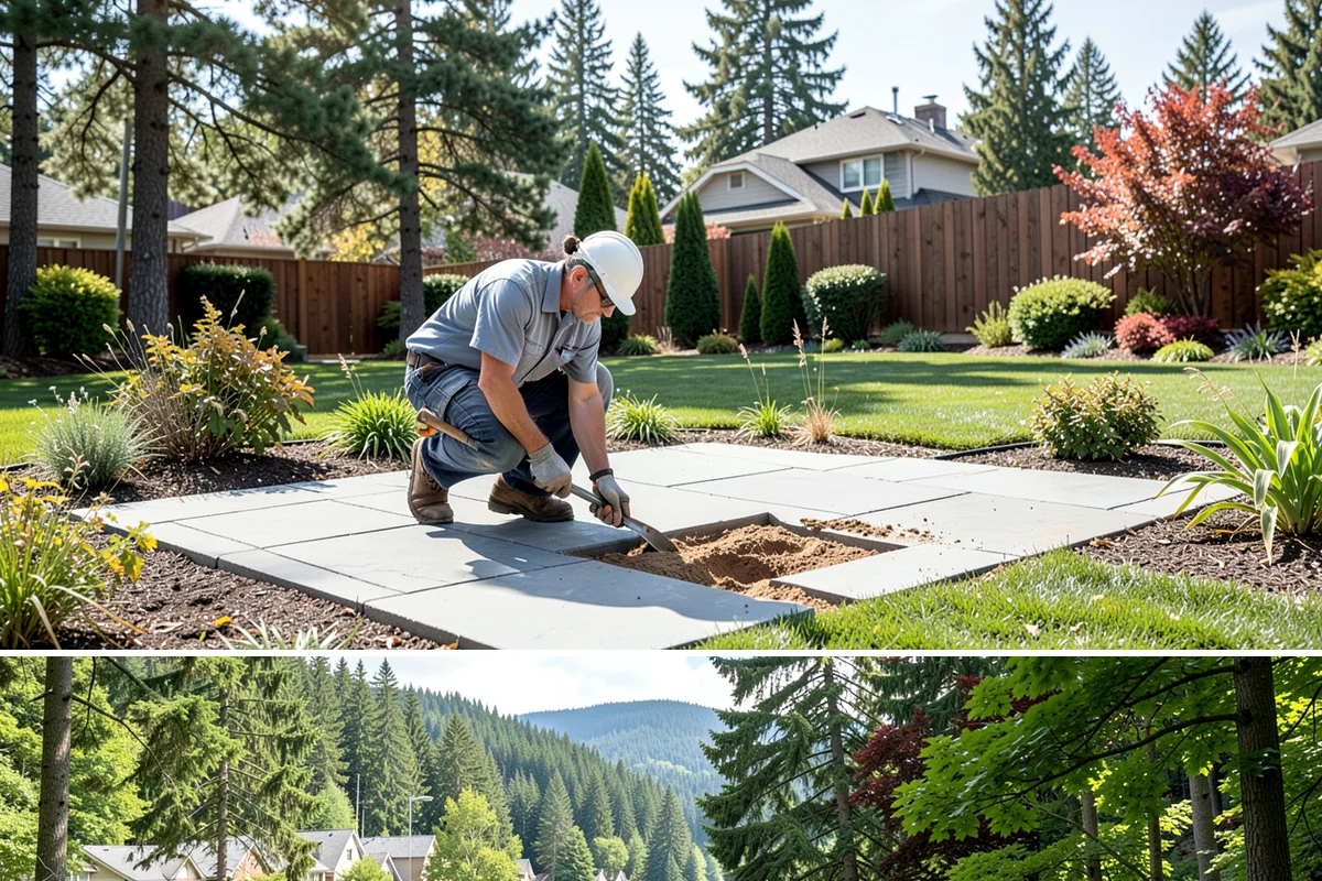 Site Preparation in Lake Forest Park, King County, WA - Best done in drier conditions.