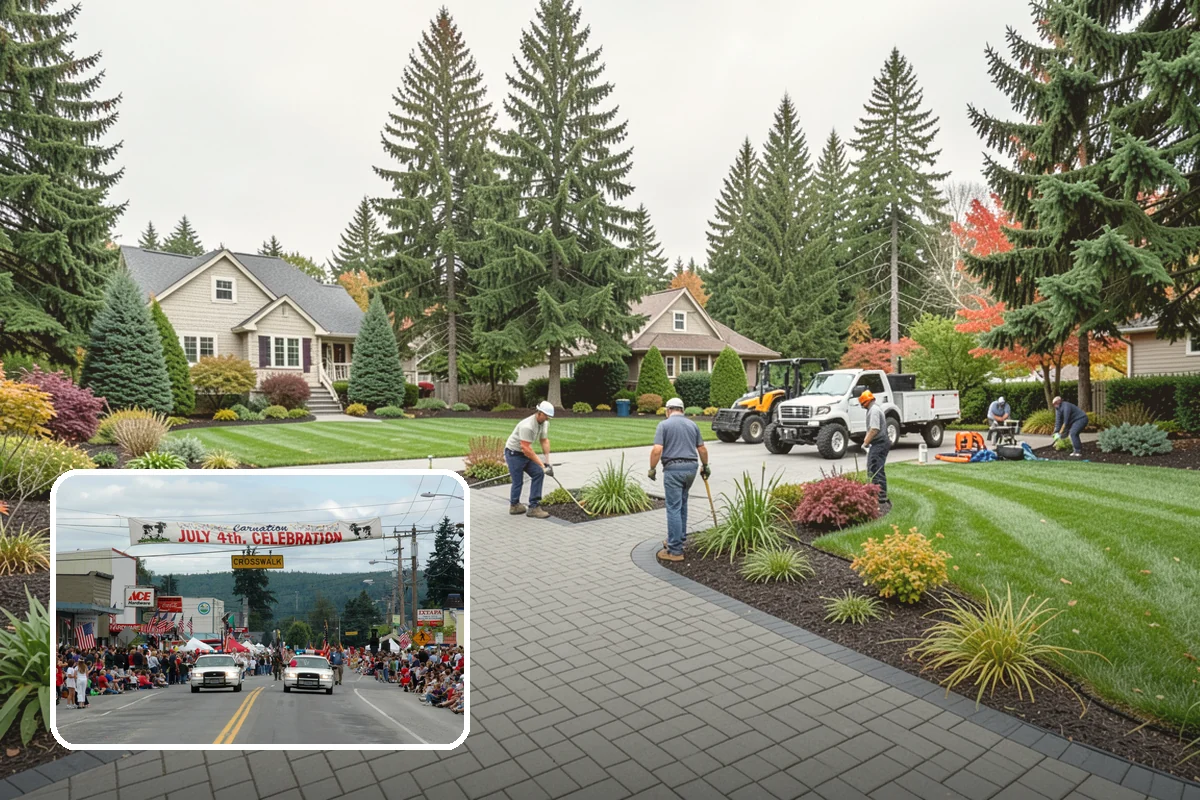 Slate Paver Installation in Carnation, King County, WA - Rich charcoal and multicolor tones with natural texture