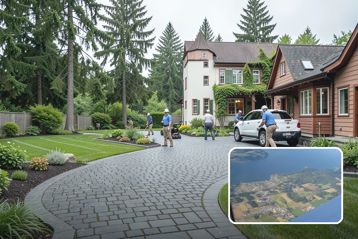 Slate Paver Installation in Coupeville, Island County, WA - Rich charcoal and multicolor tones with natural texture