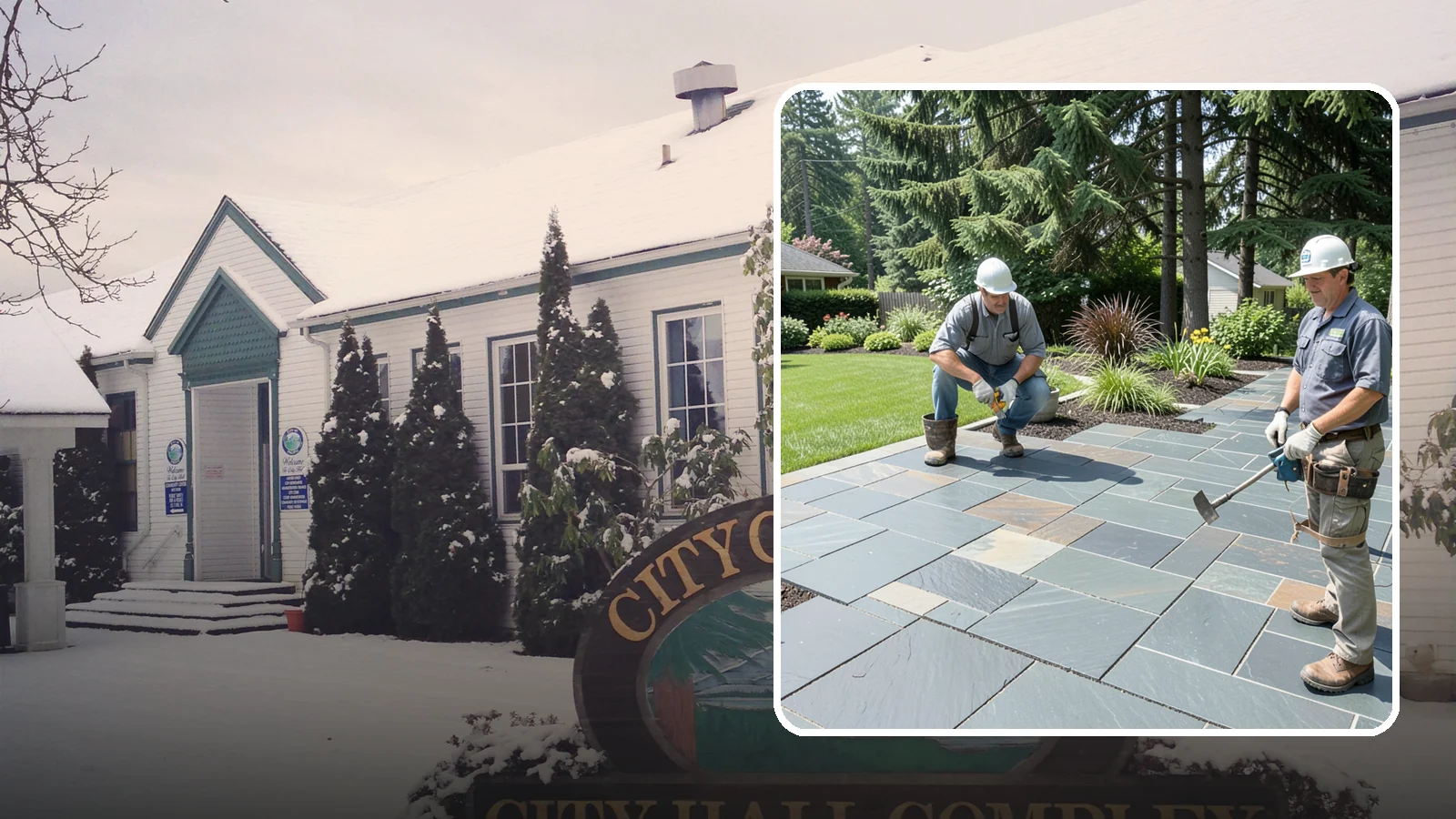 Slate Paver Installation in Pacific, King County, WA - Fine-grained slate pavers in deep charcoal and multicolor tones, offering a sleek, textured surface for refined Northwest patios.