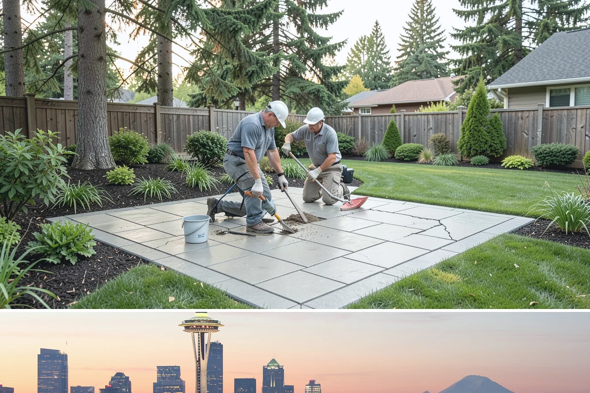 Slate Paver Installation in Seattle, King County, WA - Best installed in the dry summer window so bedding stays dry and sealer cures before the wet season begins.