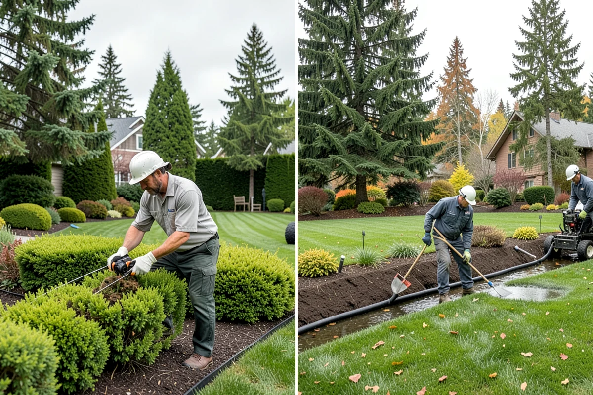 Slice Seeding in Arlington, Snohomish County, WA - Mow low and clear debris to expose the soil surface