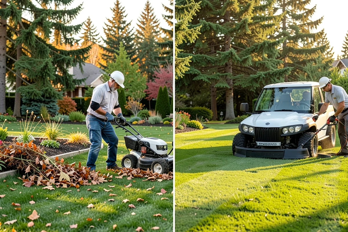 Slice Seeding in Hunts Point, King County, WA - Mow low and clear debris to expose the soil surface