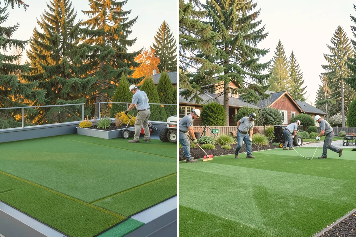 Slice Seeding in Kirkland, King County, WA - Mow low and clear debris to expose the soil surface