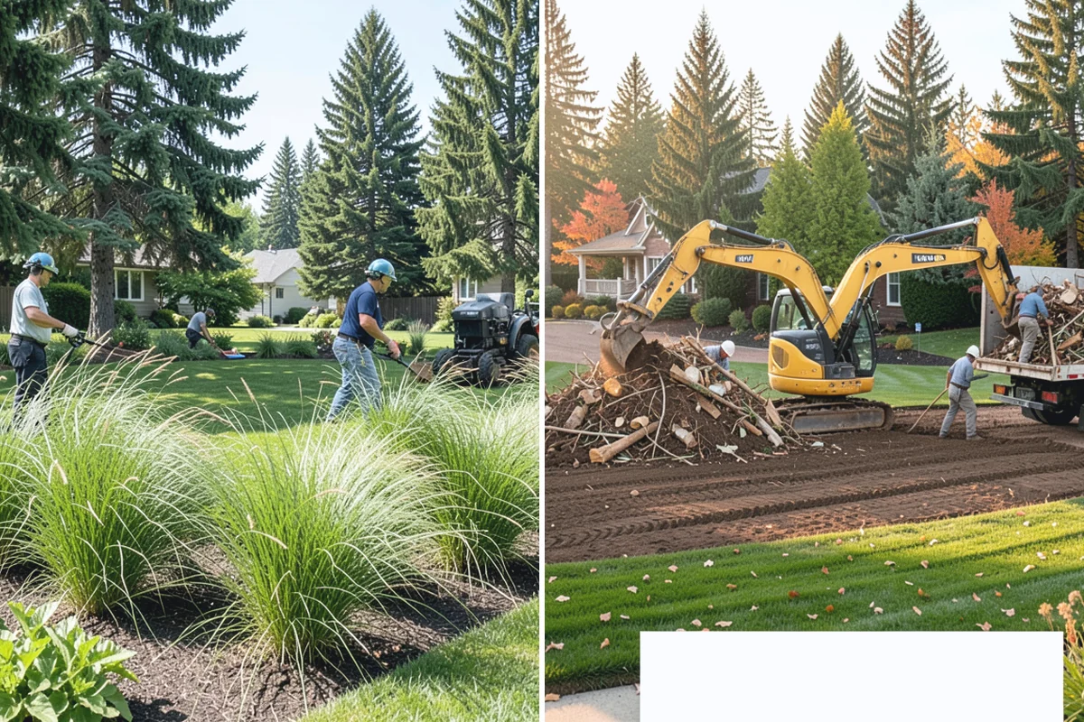 Slice Seeding in Marysville, Snohomish County, WA - Mow low and clear debris to expose the soil surface