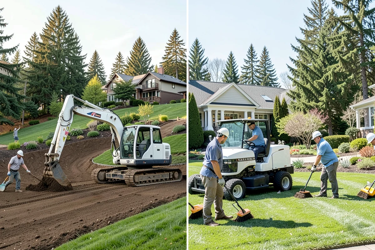 Slice Seeding in Puyallup, Pierce County, WA - Mow low and clear debris to expose the soil surface