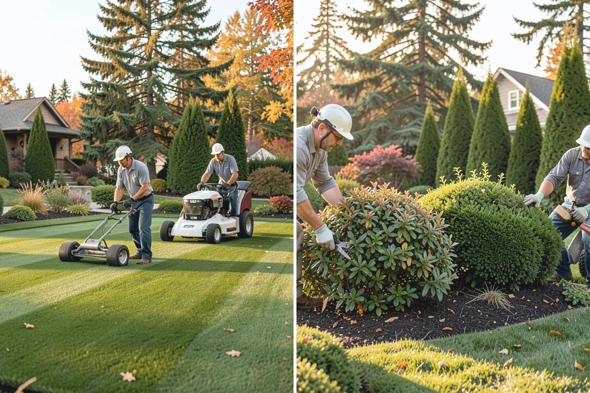 Slice Seeding in Redmond, King County, WA - Mow low and clear debris to expose the soil surface