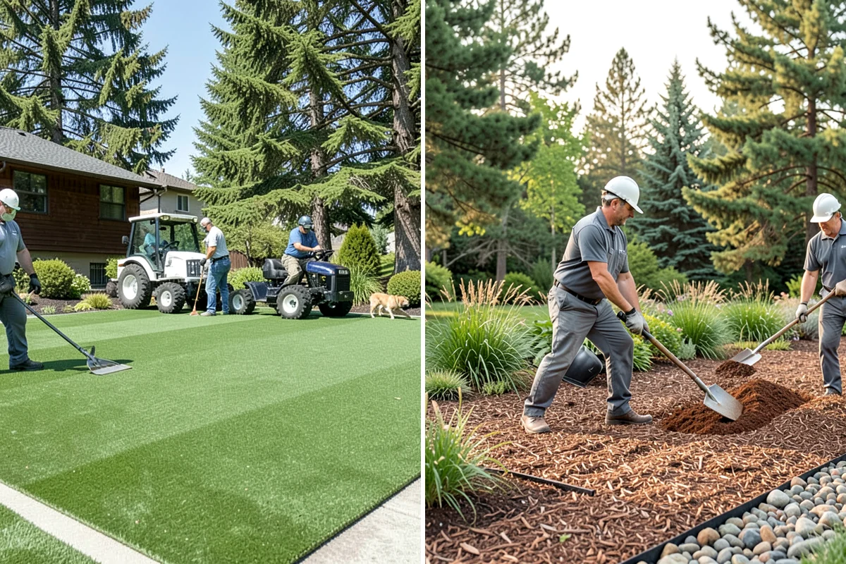 Slice Seeding in SeaTac, King County, WA - Mow low and clear debris to expose the soil surface