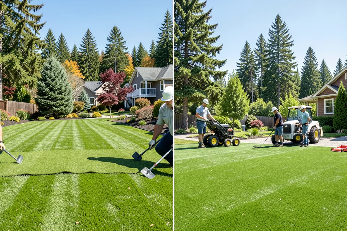 Slice Seeding in Snoqualmie, King County, WA - Mow low and clear debris to expose the soil surface