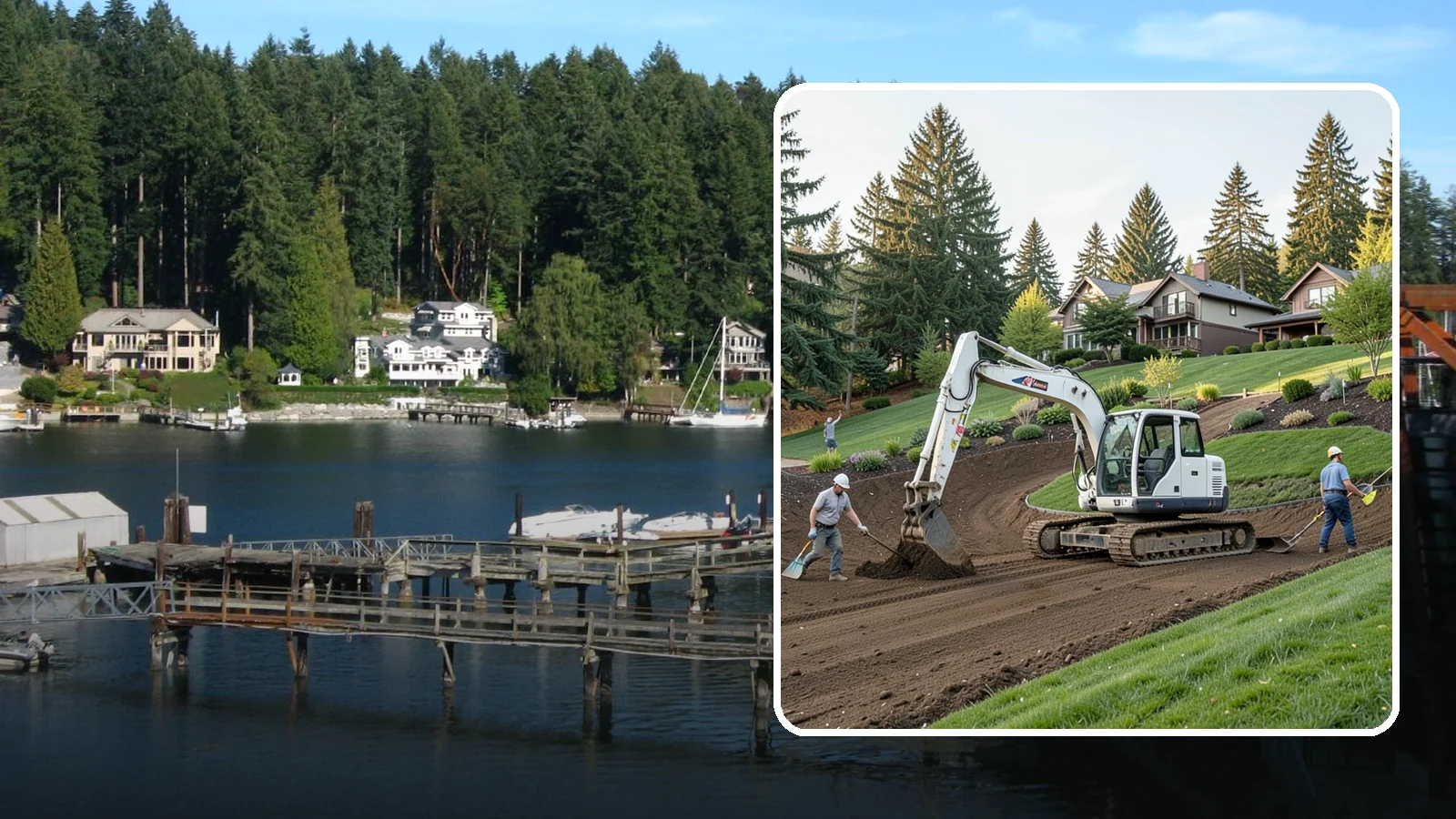 Slope Stabilization in Gig Harbor, Pierce County, WA - Engineered slope stabilization that secures hillsides against sliding, erosion, and failure.