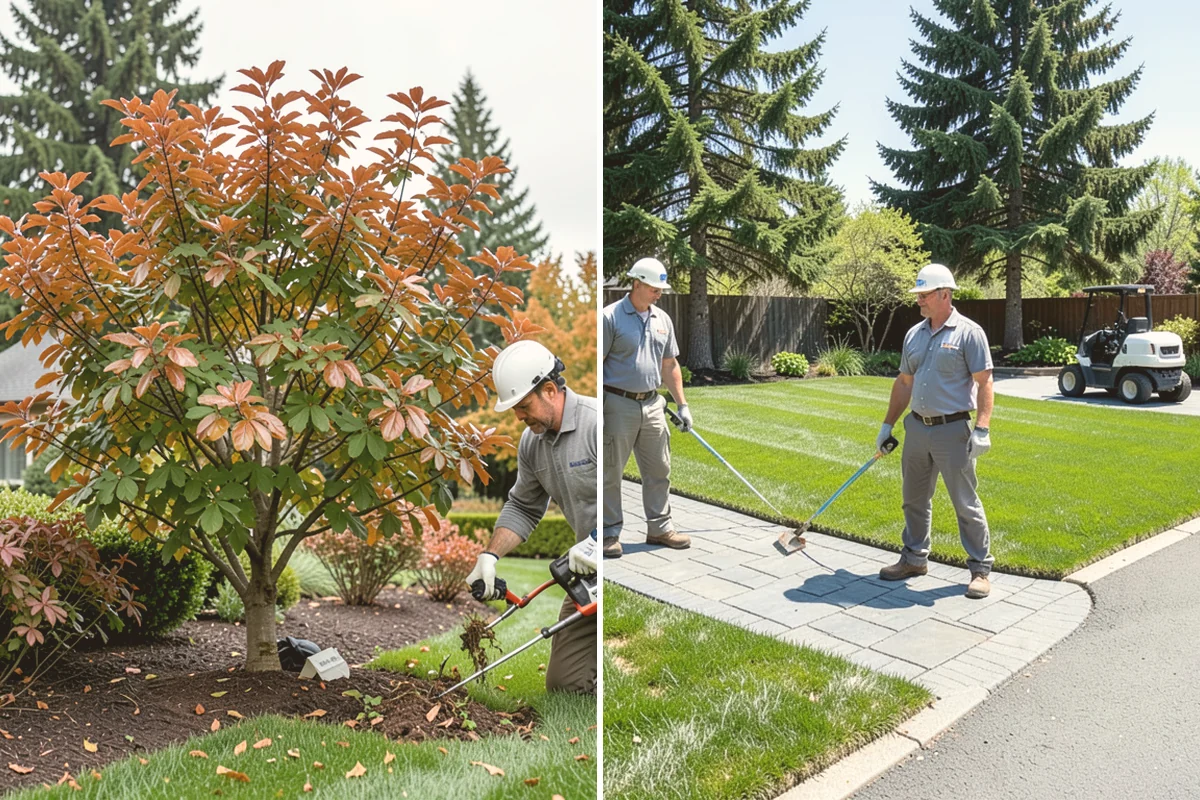 Small Tree Removal in Bellevue, King County, WA - Assess the tree, lean, and surrounding hazards