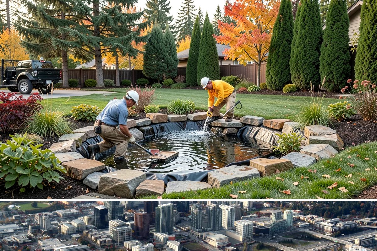 Small Tree Removal in Bellevue, King County, WA - Small removals suit the dormant fall and winter months when PNW leaves are down and the ground works easily.