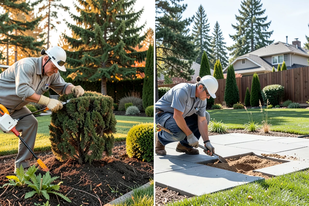 Small Tree Removal in DuPont, Pierce County, WA - Assess the tree, lean, and surrounding hazards