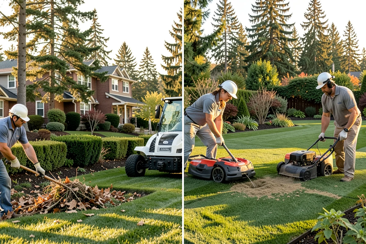 Small Tree Removal in Enumclaw, King County, WA - Assess the tree, lean, and surrounding hazards