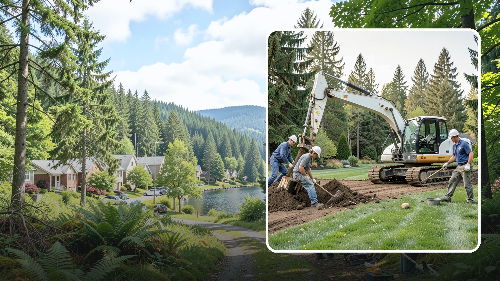 Small Tree Removal in Lake Forest Park, King County, WA - Safe removal of small trees and saplings, including stump grubbing and full cleanup.
