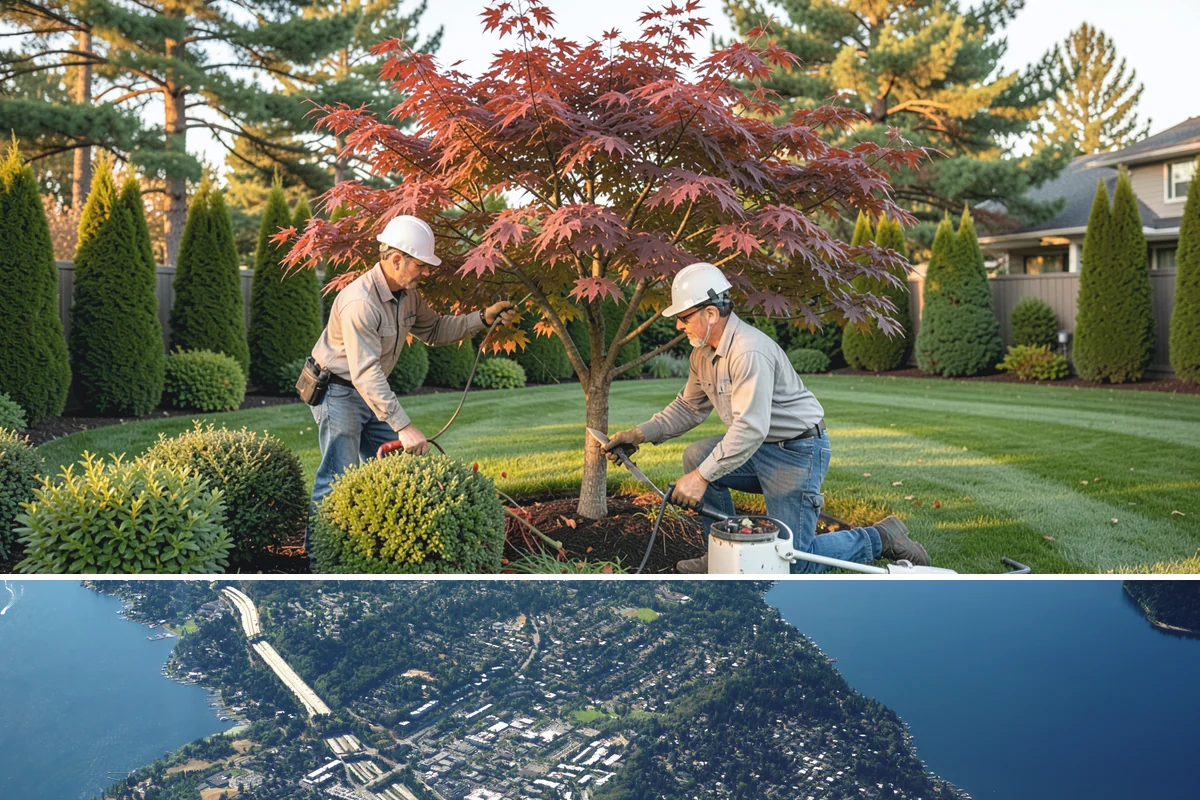 Small Tree Removal in Mercer Island, King County, WA - Small removals suit the dormant fall and winter months when PNW leaves are down and the ground works easily.