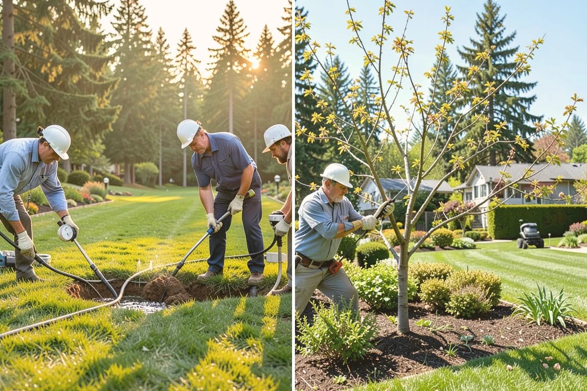 Small Tree Removal in Orting, Pierce County, WA - Assess the tree, lean, and surrounding hazards