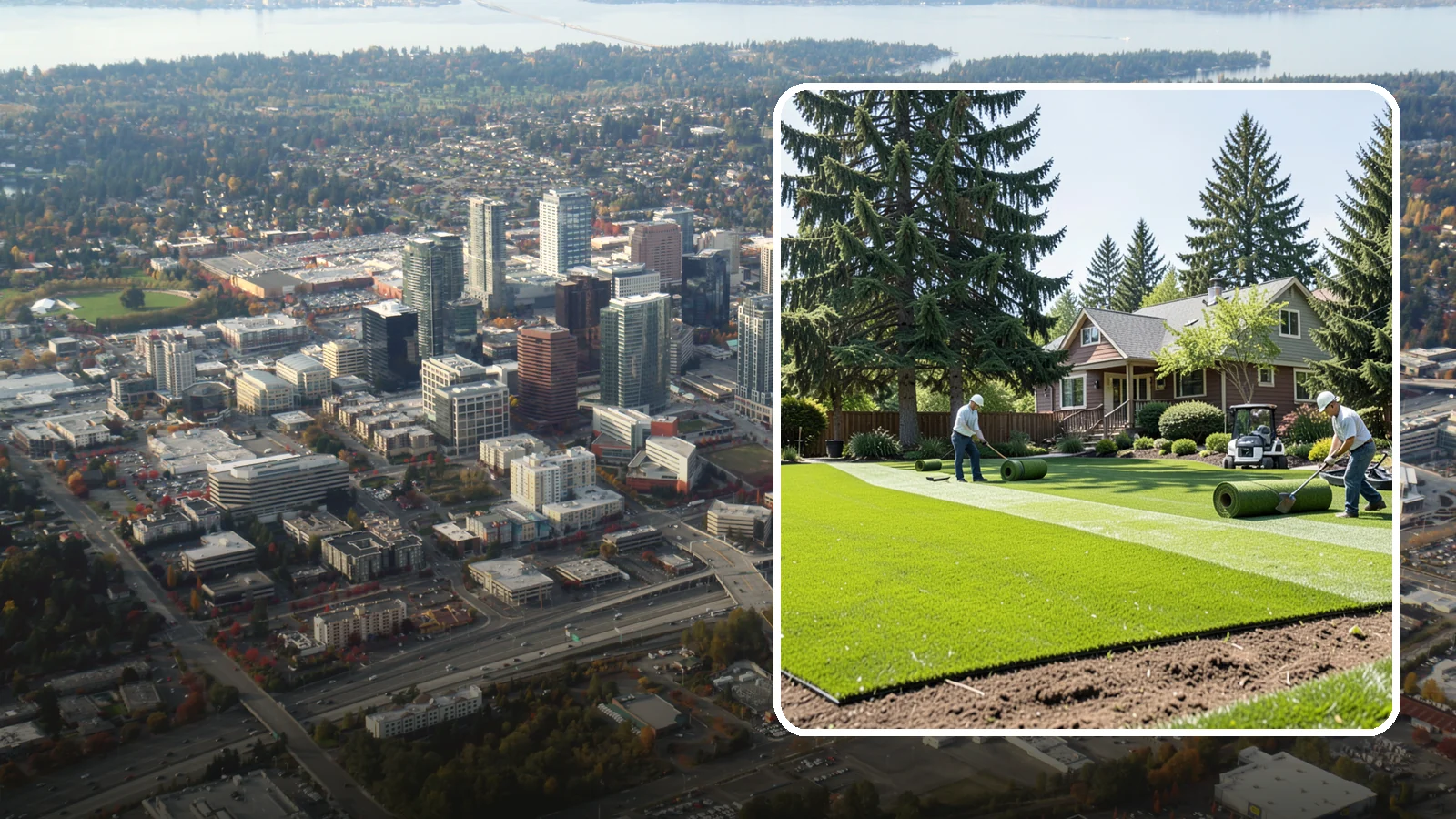 Sod Installation in Bellevue, King County, WA - Instant, established lawn installed with fresh sod for a green, usable yard in a single day.