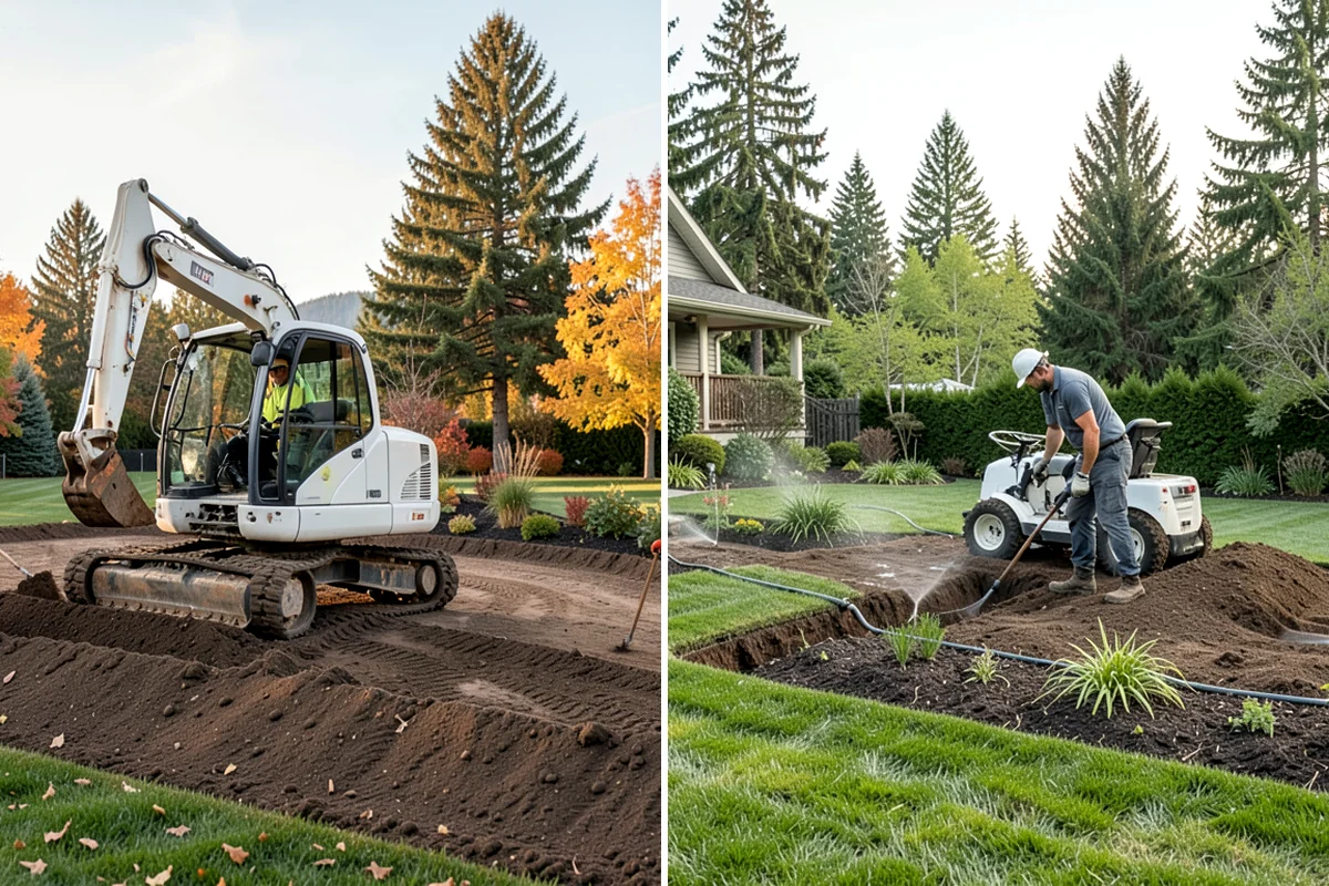 Sod Installation in Concrete, Skagit County, WA - Remove old turf and clear debris