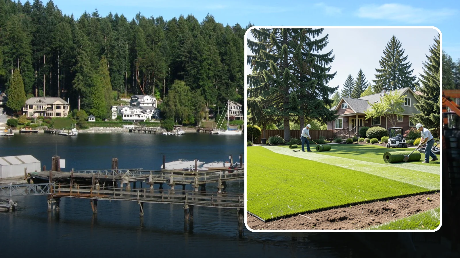 Sod Installation in Gig Harbor, Pierce County, WA - Instant, established lawn installed with fresh sod for a green, usable yard in a single day.