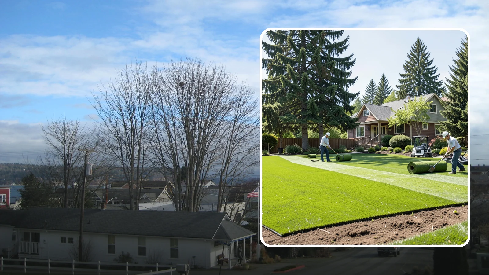 Sod Installation in Langley, Island County, WA - Instant, established lawn installed with fresh sod for a green, usable yard in a single day.