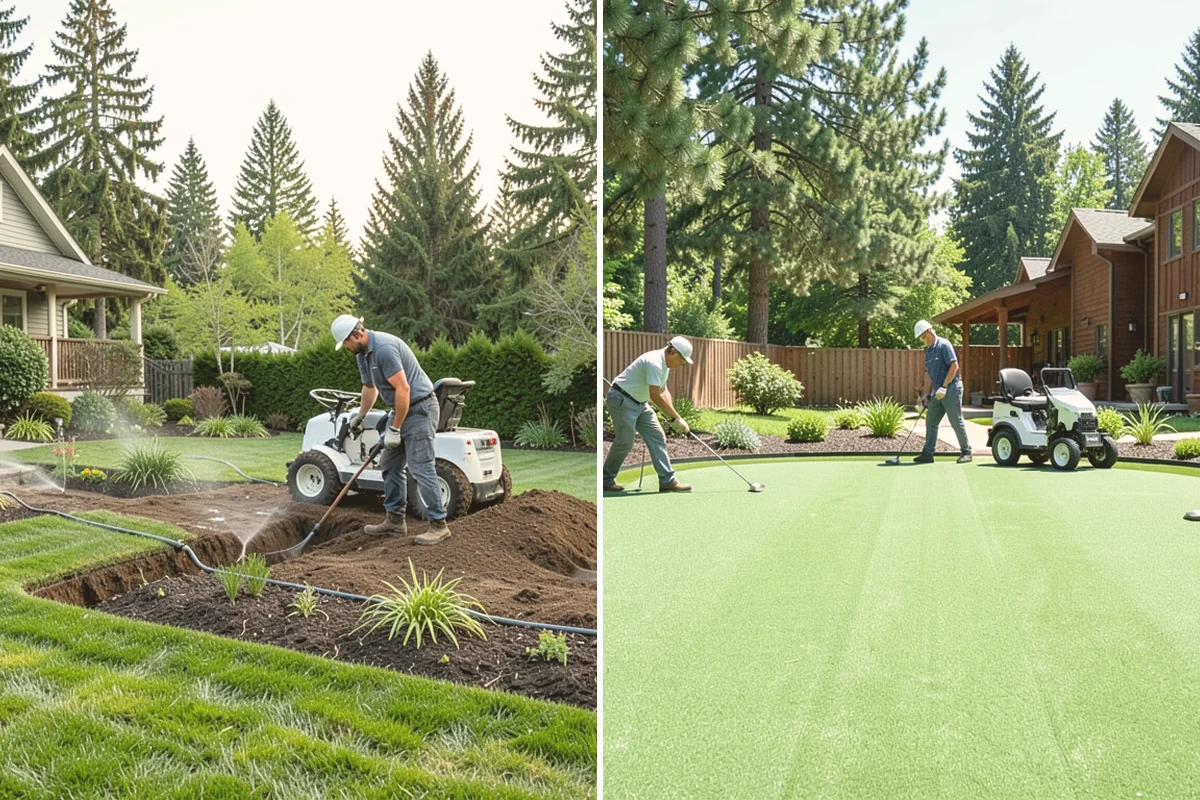 Sod Installation in Langley, Island County, WA - Remove old turf and clear debris