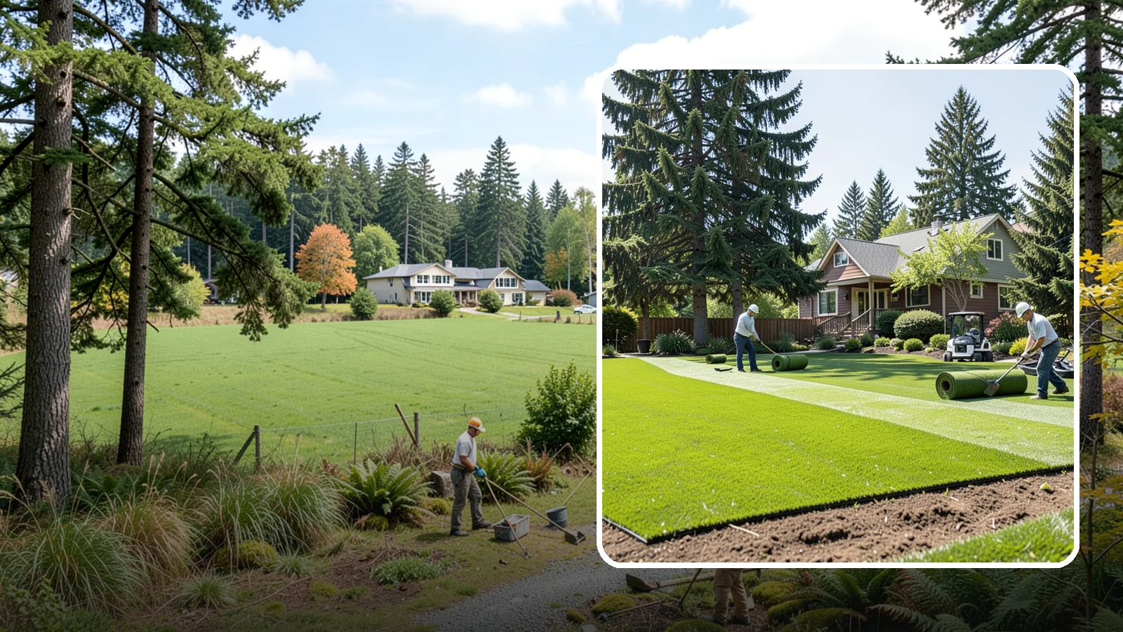 Sod Installation in Lyman, Skagit County, WA - Instant, established lawn installed with fresh sod for a green, usable yard in a single day.
