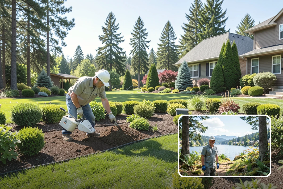 Sod Installation in Milton, King County, WA - Usable green lawn the same day it is installed
