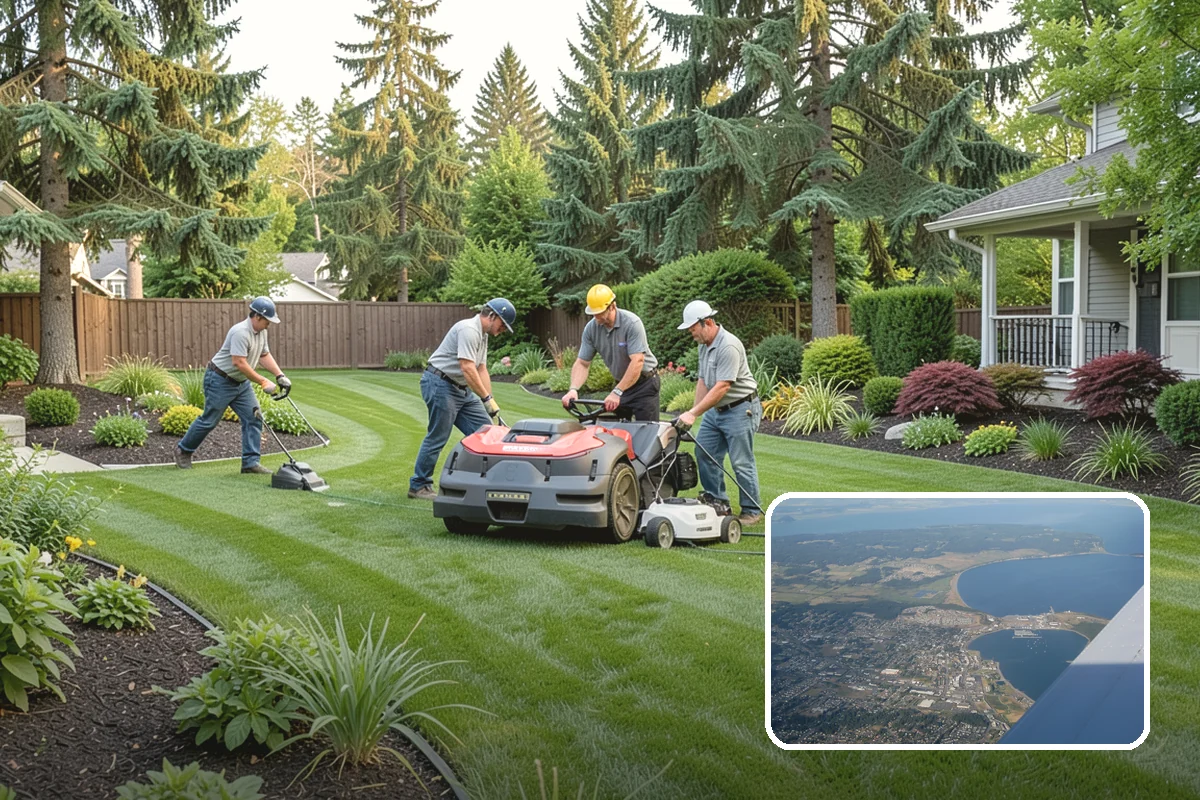 Sod Installation in Oak Harbor, Island County, WA - Usable green lawn the same day it is installed