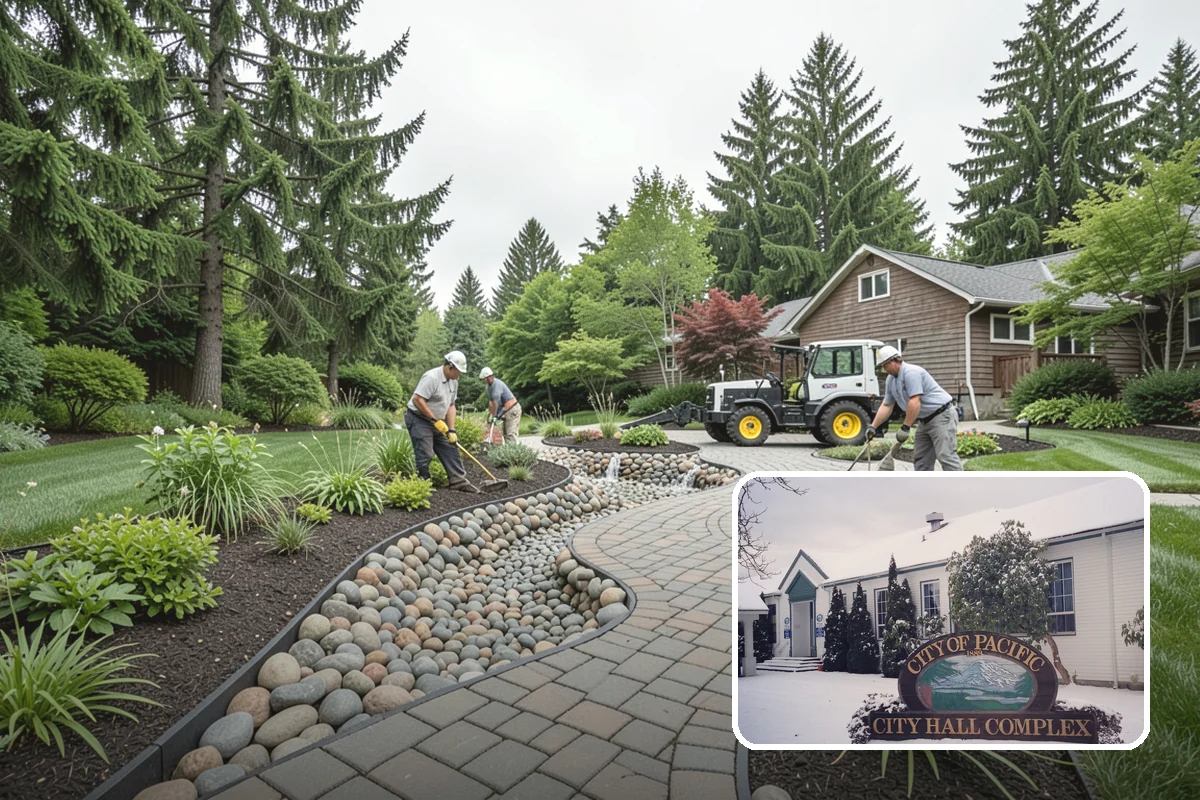 Sod Installation in Pacific, King County, WA - Usable green lawn the same day it is installed