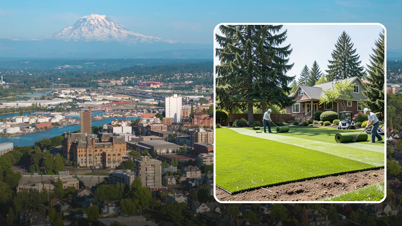 Sod Installation in Tacoma, Pierce County, WA - Instant, established lawn installed with fresh sod for a green, usable yard in a single day.