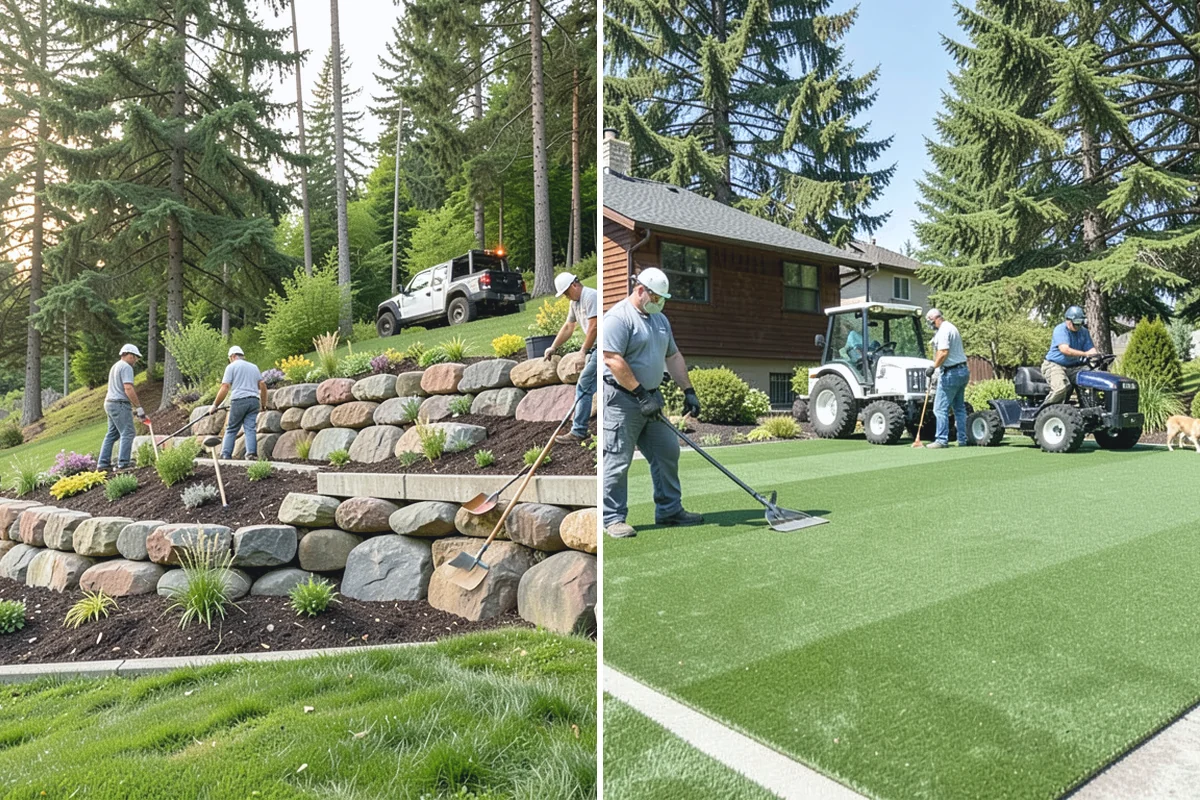 Sod Removal in Woodinville, King County, WA - Mark utilities and outline the removal area