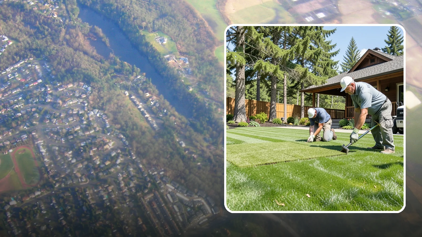 Sod Repair in Algona, King County, WA - Cut-in sod patches that replace damaged sections of lawn for an instant, seamless fix.
