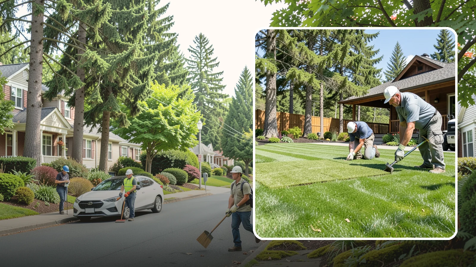 Sod Repair in Beaux Arts Village, King County, WA - Cut-in sod patches that replace damaged sections of lawn for an instant, seamless fix.