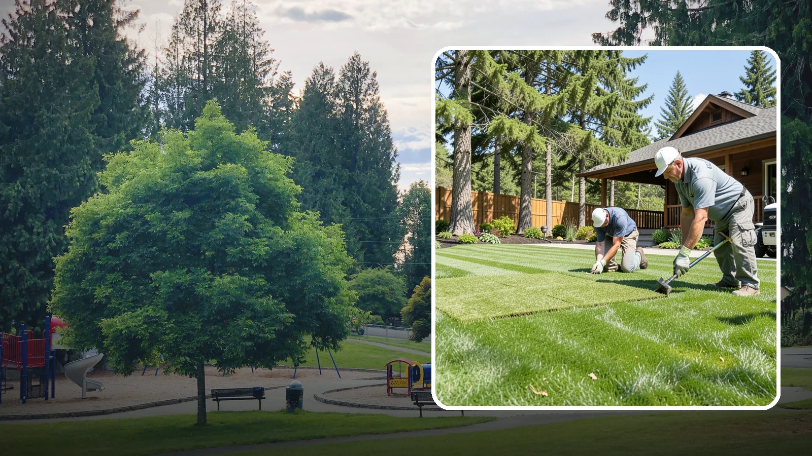 Sod Repair in Bonney Lake, Pierce County, WA - Cut-in sod patches that replace damaged sections of lawn for an instant, seamless fix.