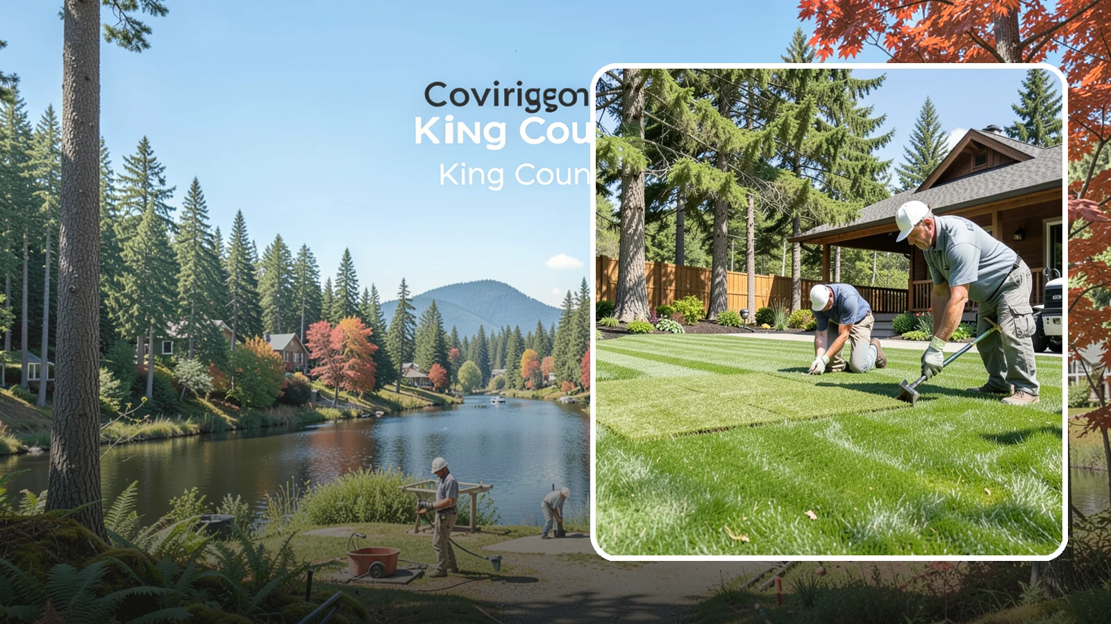 Sod Repair in Covington, King County, WA - Cut-in sod patches that replace damaged sections of lawn for an instant, seamless fix.