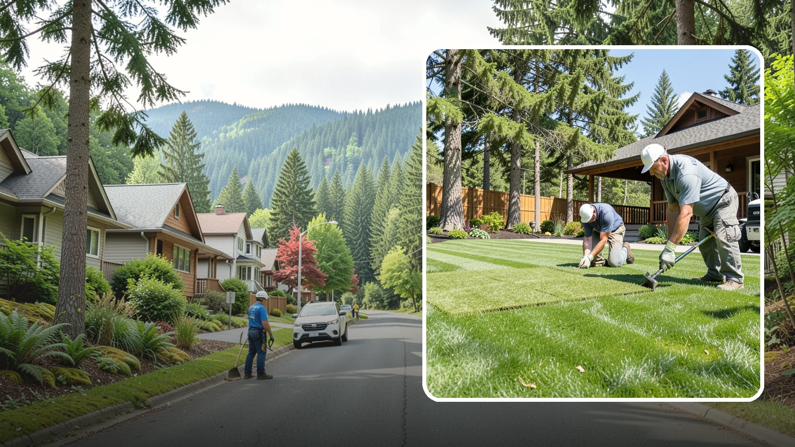 Sod Repair in Darrington, Snohomish County, WA - Cut-in sod patches that replace damaged sections of lawn for an instant, seamless fix.