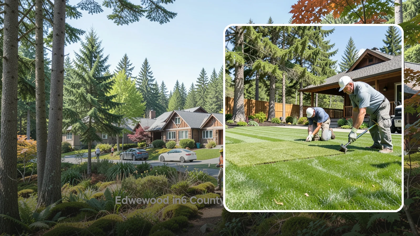 Sod Repair in Edgewood, Pierce County, WA - Cut-in sod patches that replace damaged sections of lawn for an instant, seamless fix.