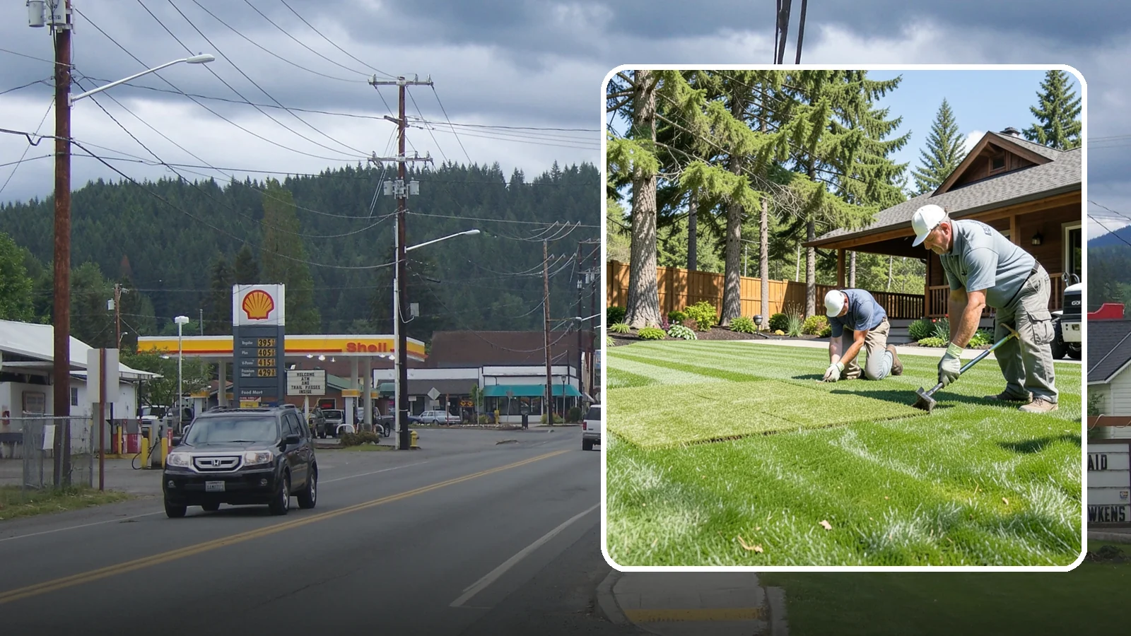 Sod Repair in Granite Falls, Snohomish County, WA - Cut-in sod patches that replace damaged sections of lawn for an instant, seamless fix.